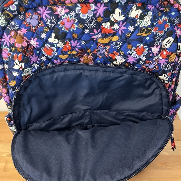 Vera Bradley Disney Essential Large Backpack Mickey & Minnie Sweet Floral Blue - Picture 5 of 5